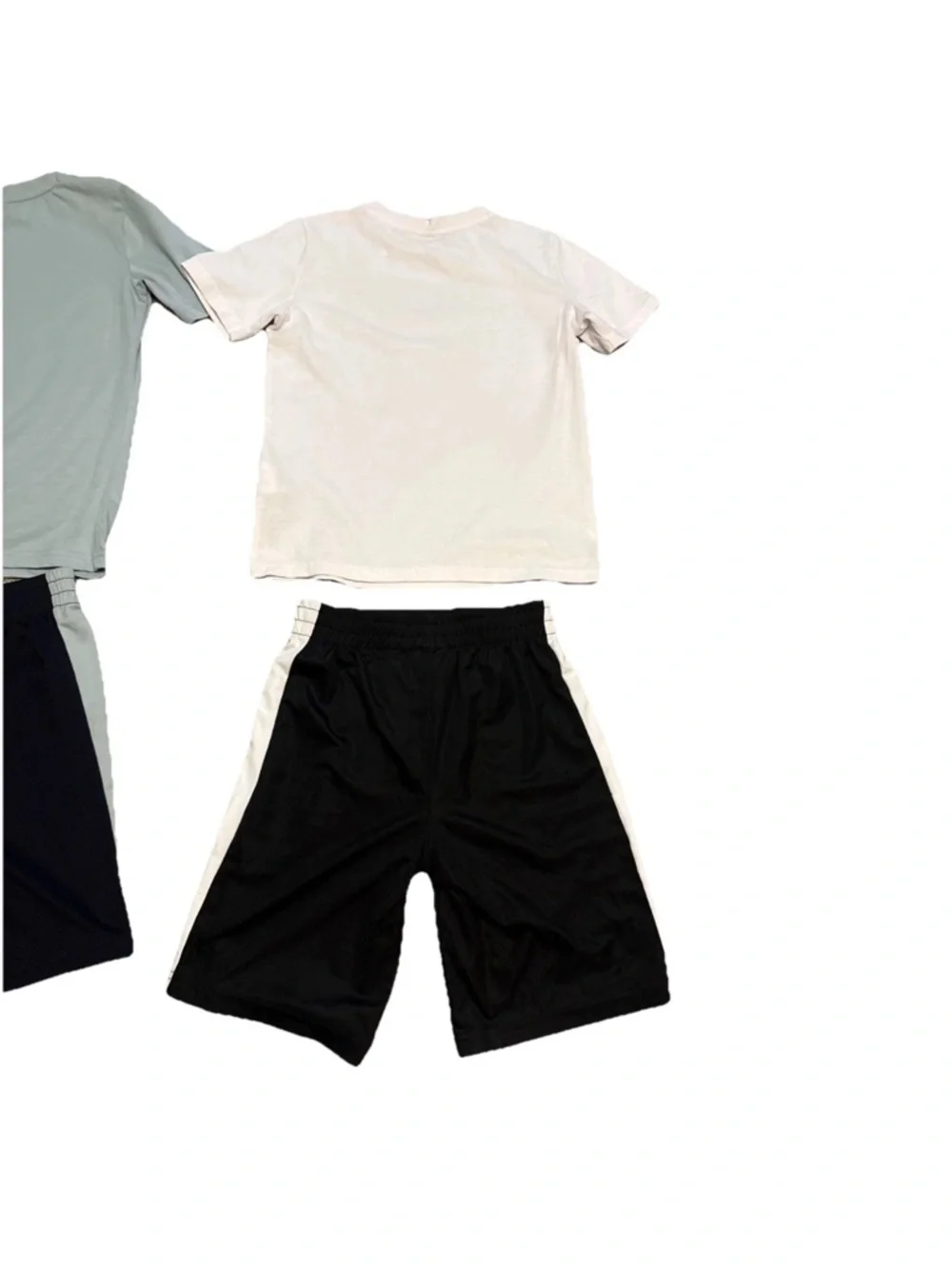 (2) PUMA boys T-shirts & Athletic Shorts Sets Big Logo Sage White Black Size 7 - Picture 7 of 16